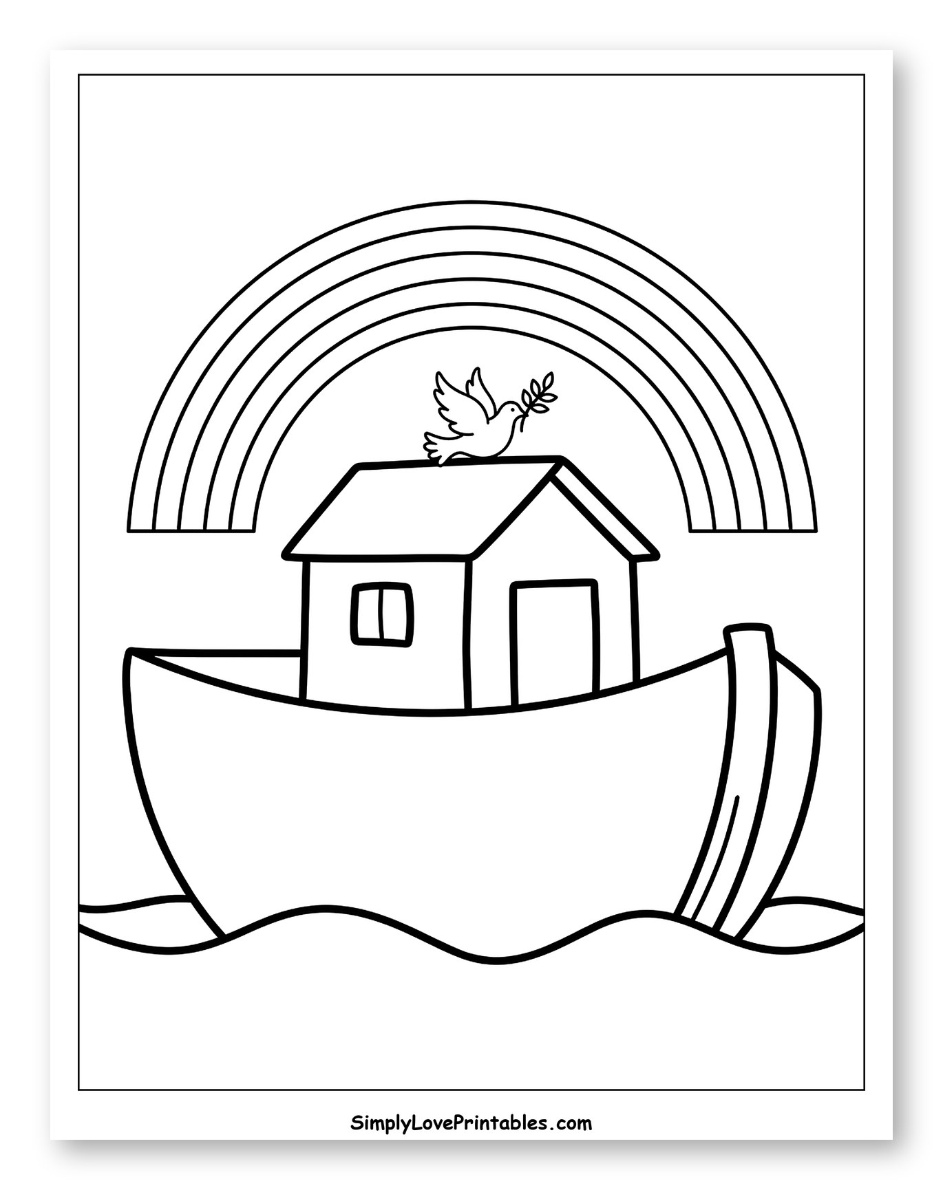 Noah's Ark with Dove and Rainbow