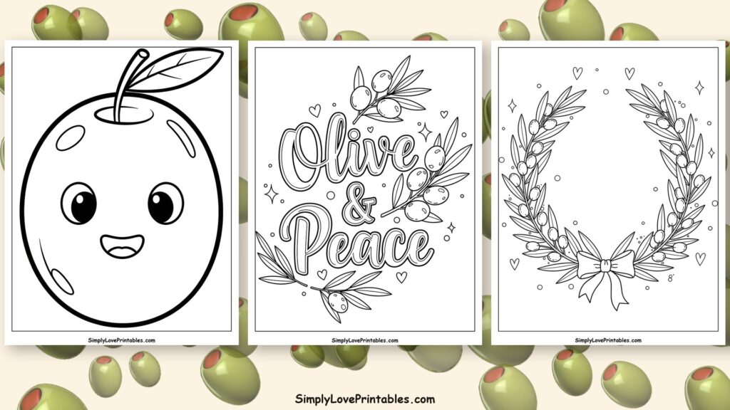 Olive coloring pages featured image