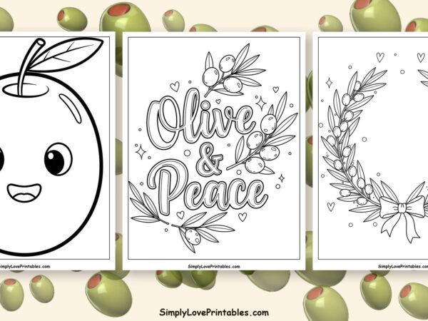 Olive coloring pages featured image