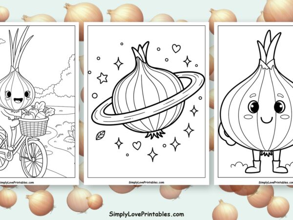 Onion coloring pages featured image