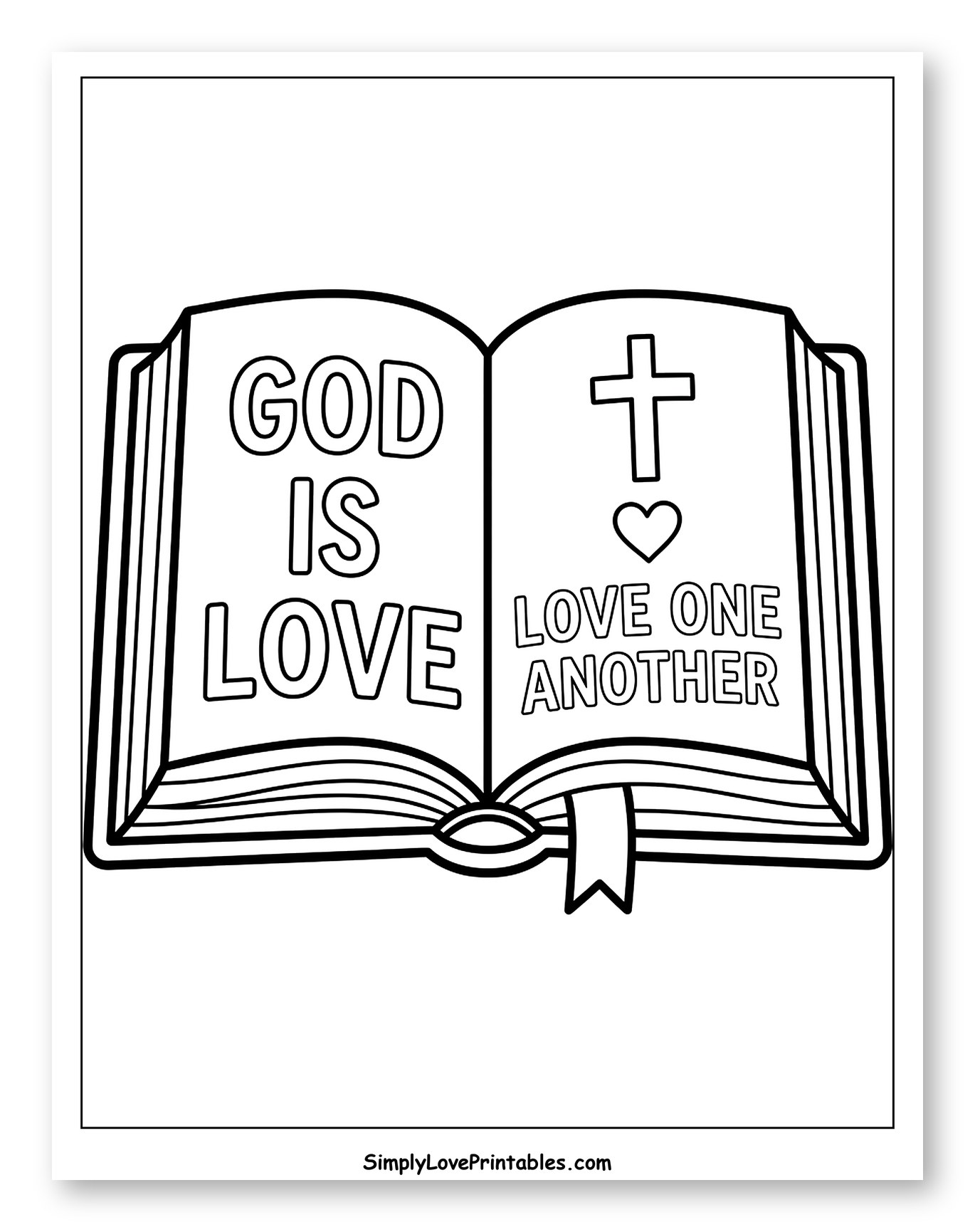 Open Bible with God Is Love Message