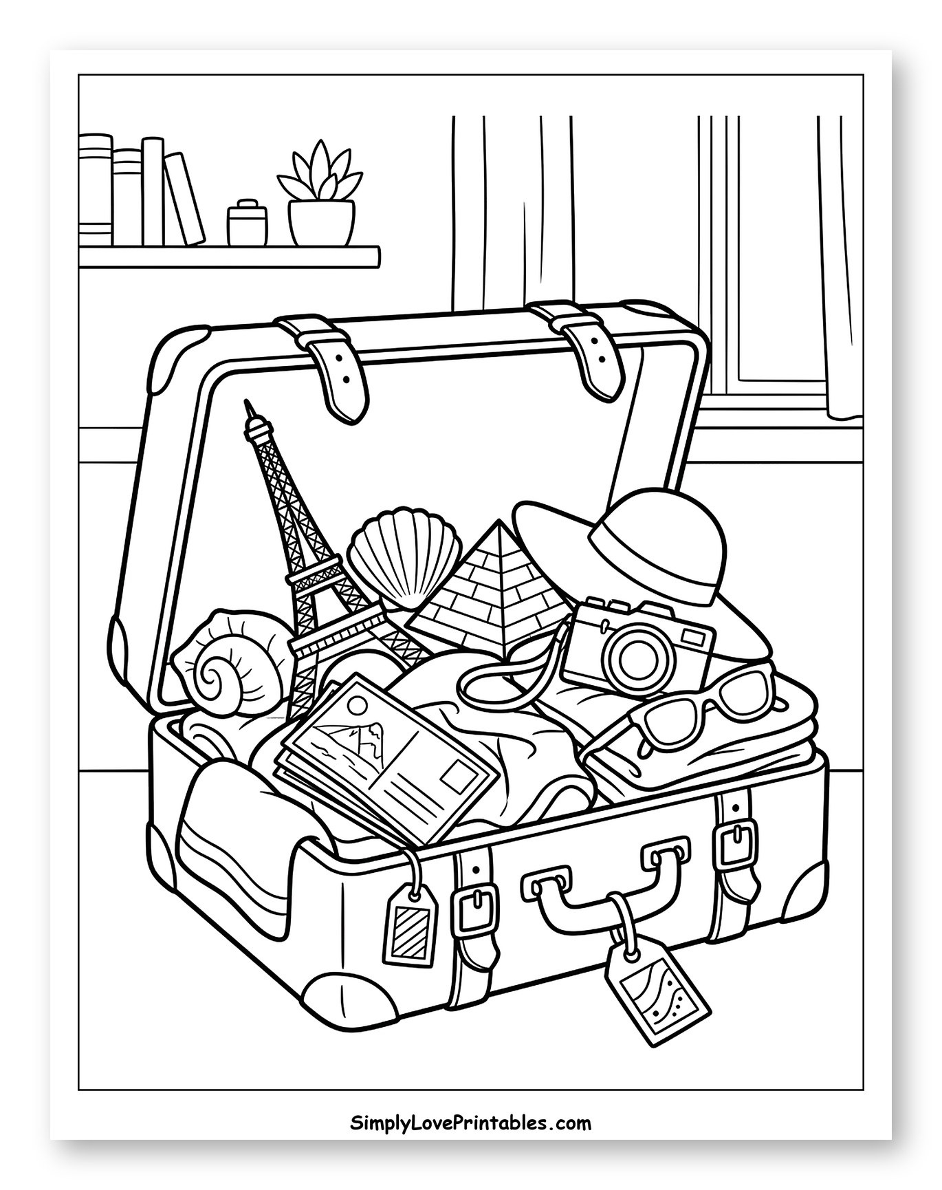 Open Suitcase Packed with Travel Essentials