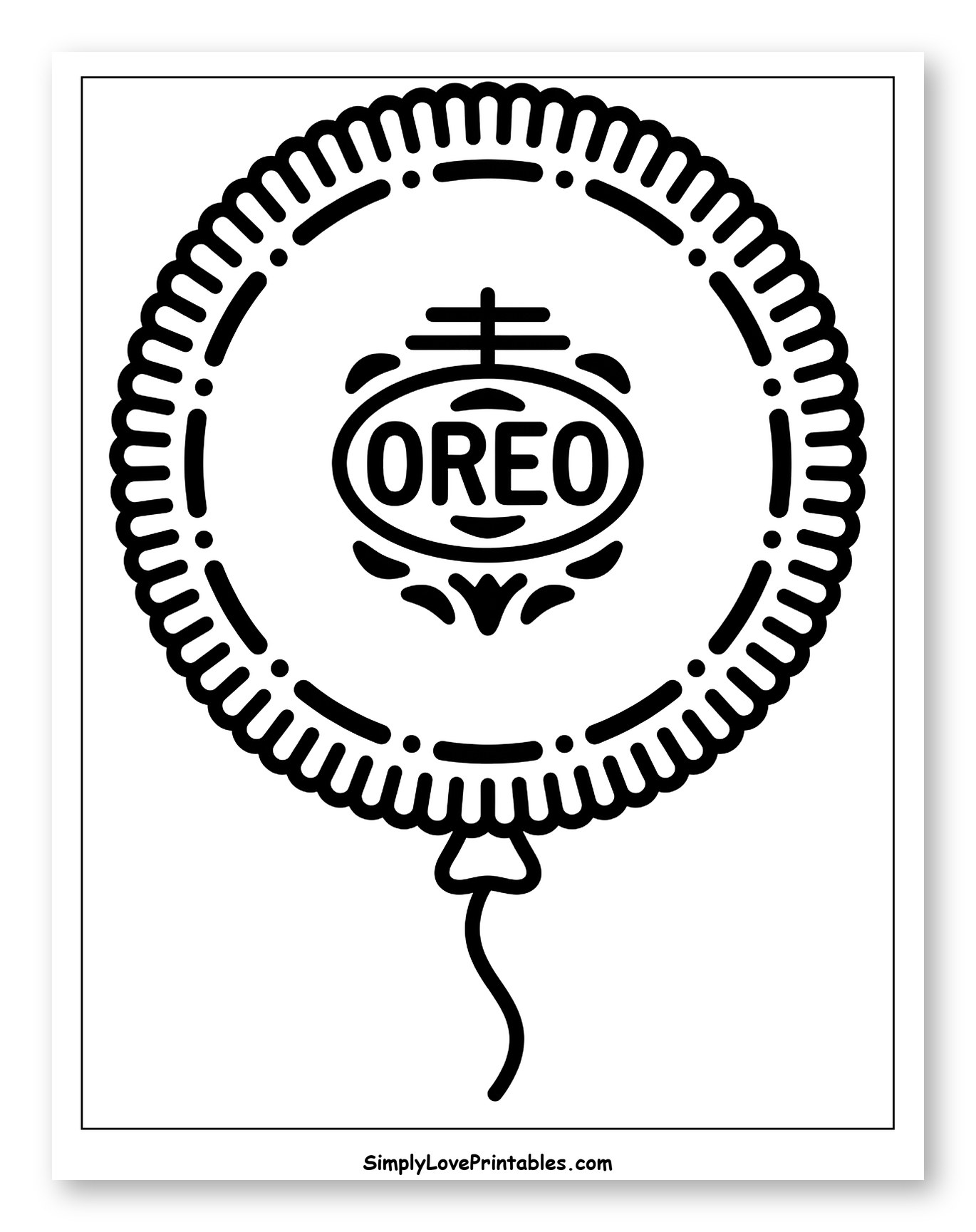 Oreo Cookie Shaped Balloon