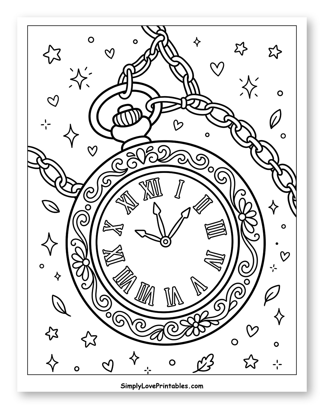 Ornate Pocket Watch with Roman Numerals