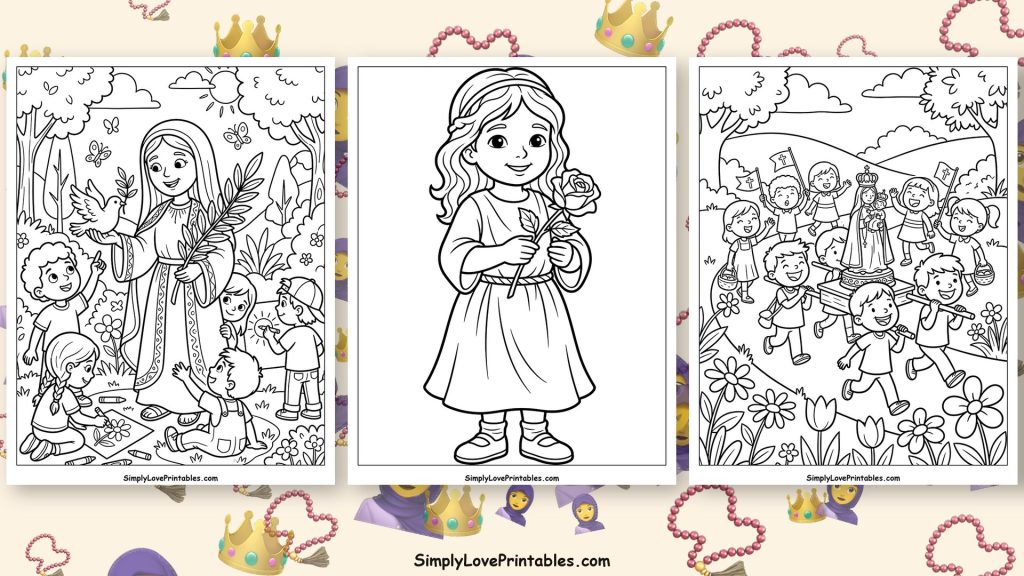 Our Lady of Fatima coloring pages featured image