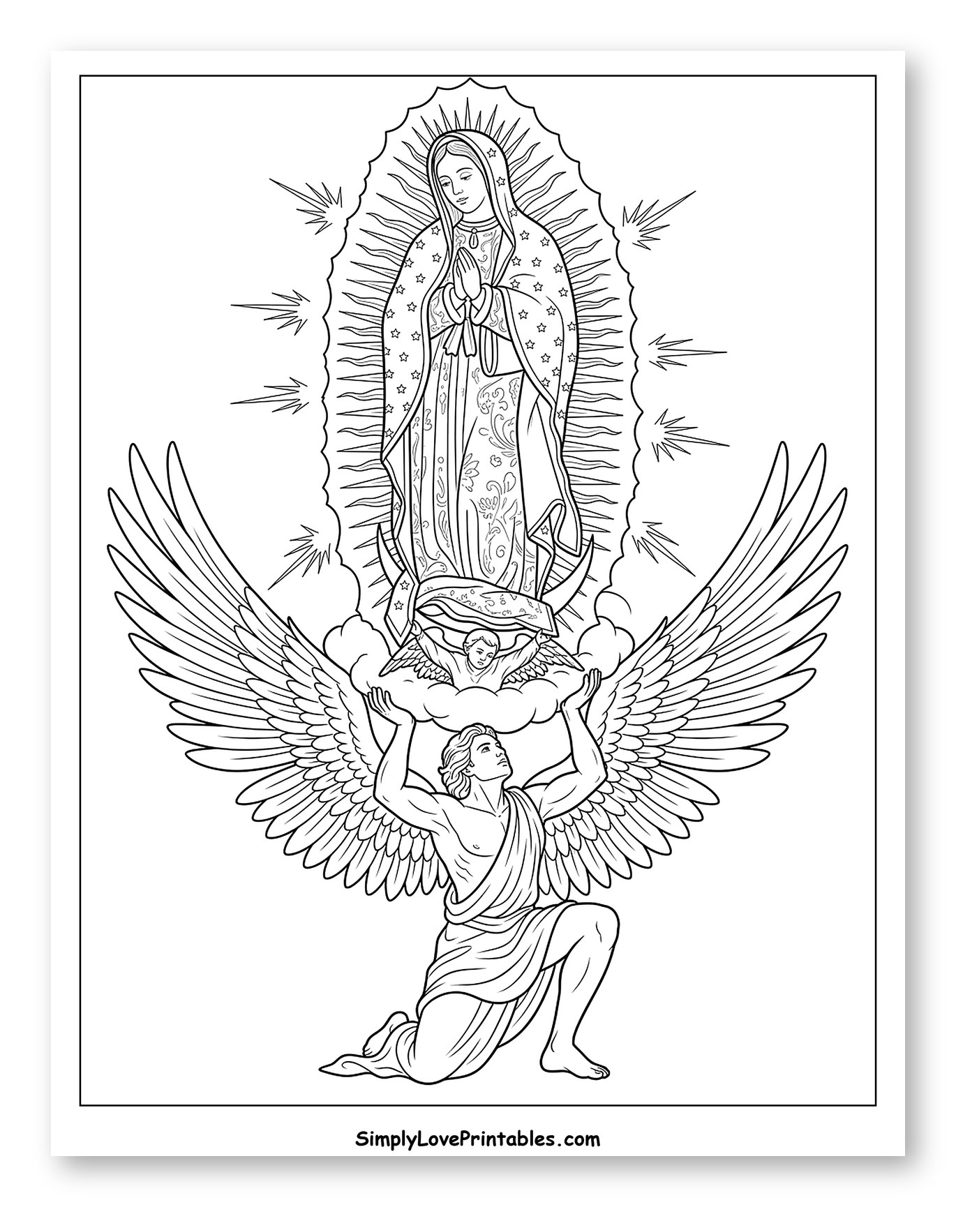 Our Lady of Guadalupe with Kneeling Angel