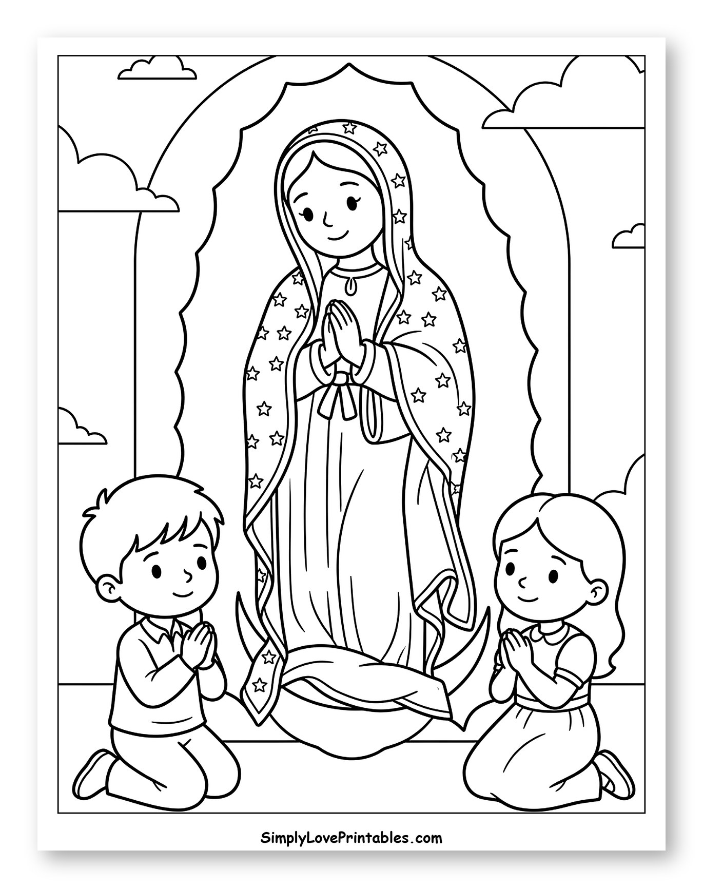 Our Lady of Guadalupe with Praying Children