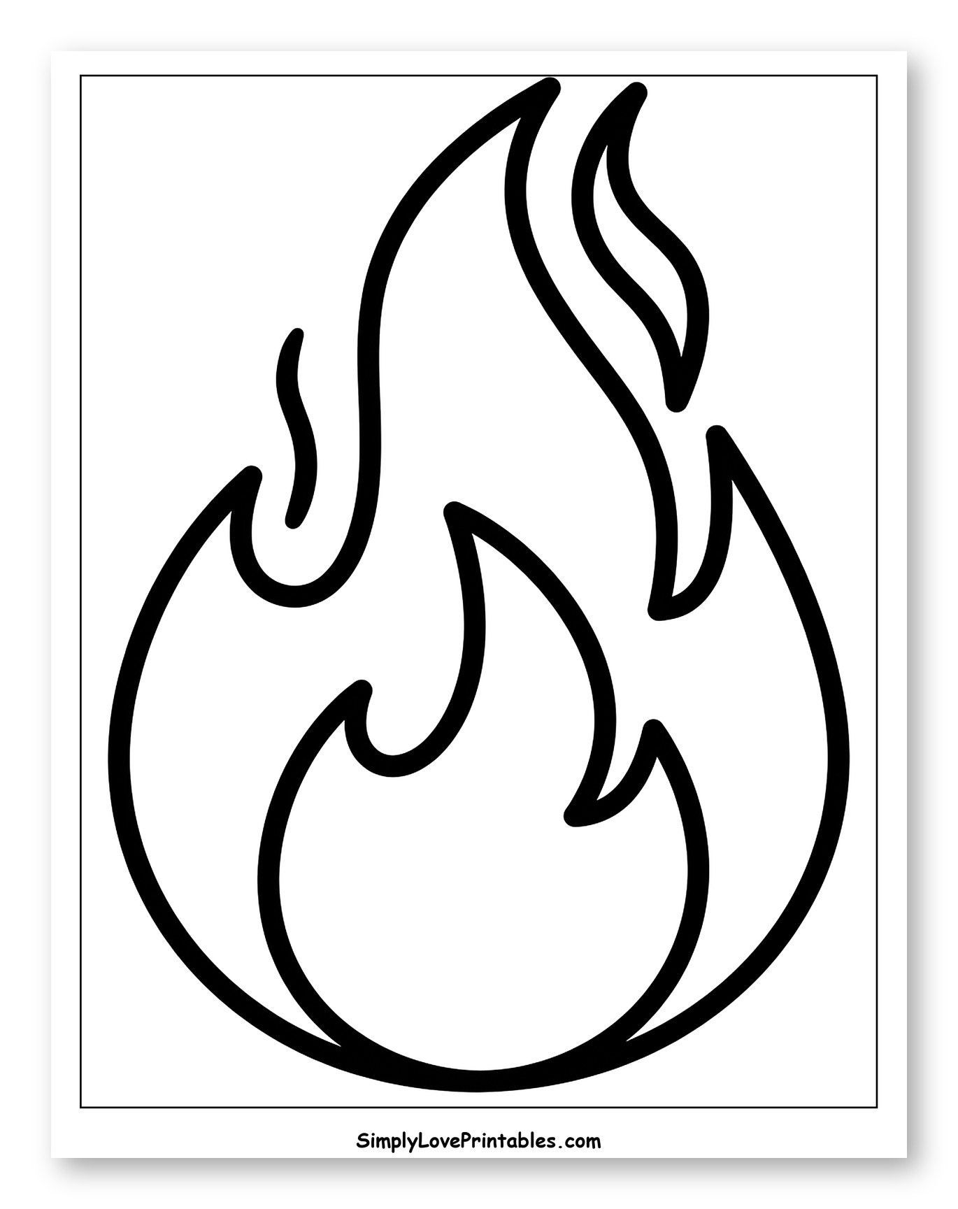 Outline Drawing of a Single Flame