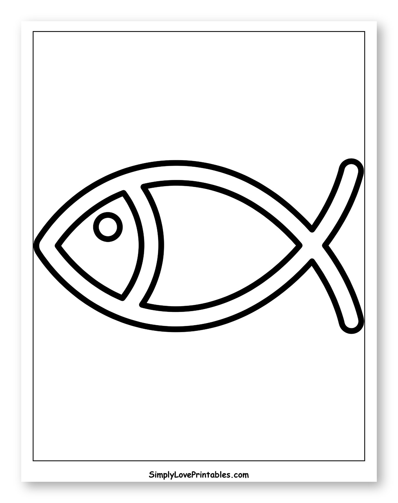 Outline of a Christian Fish Symbol