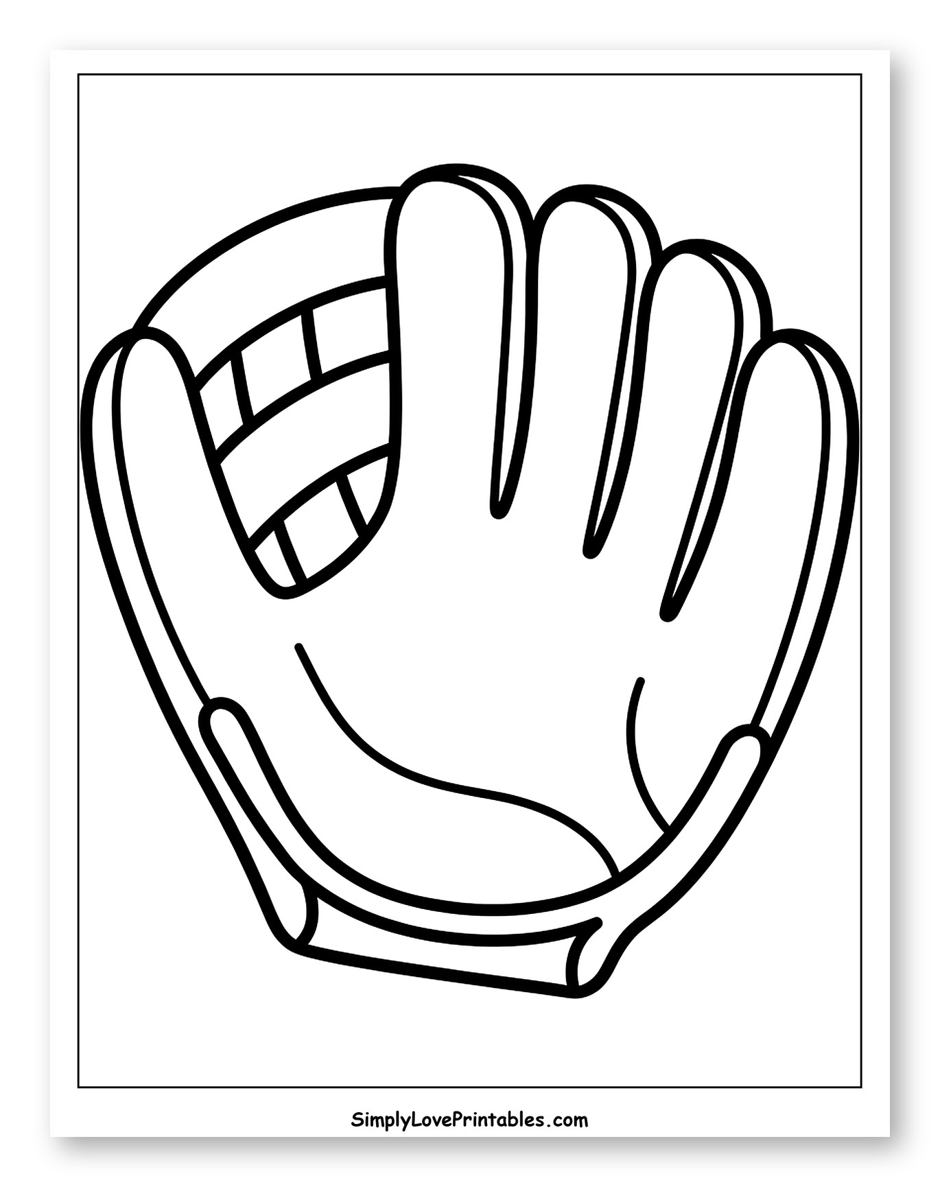 Outline of a Classic Baseball Glove
