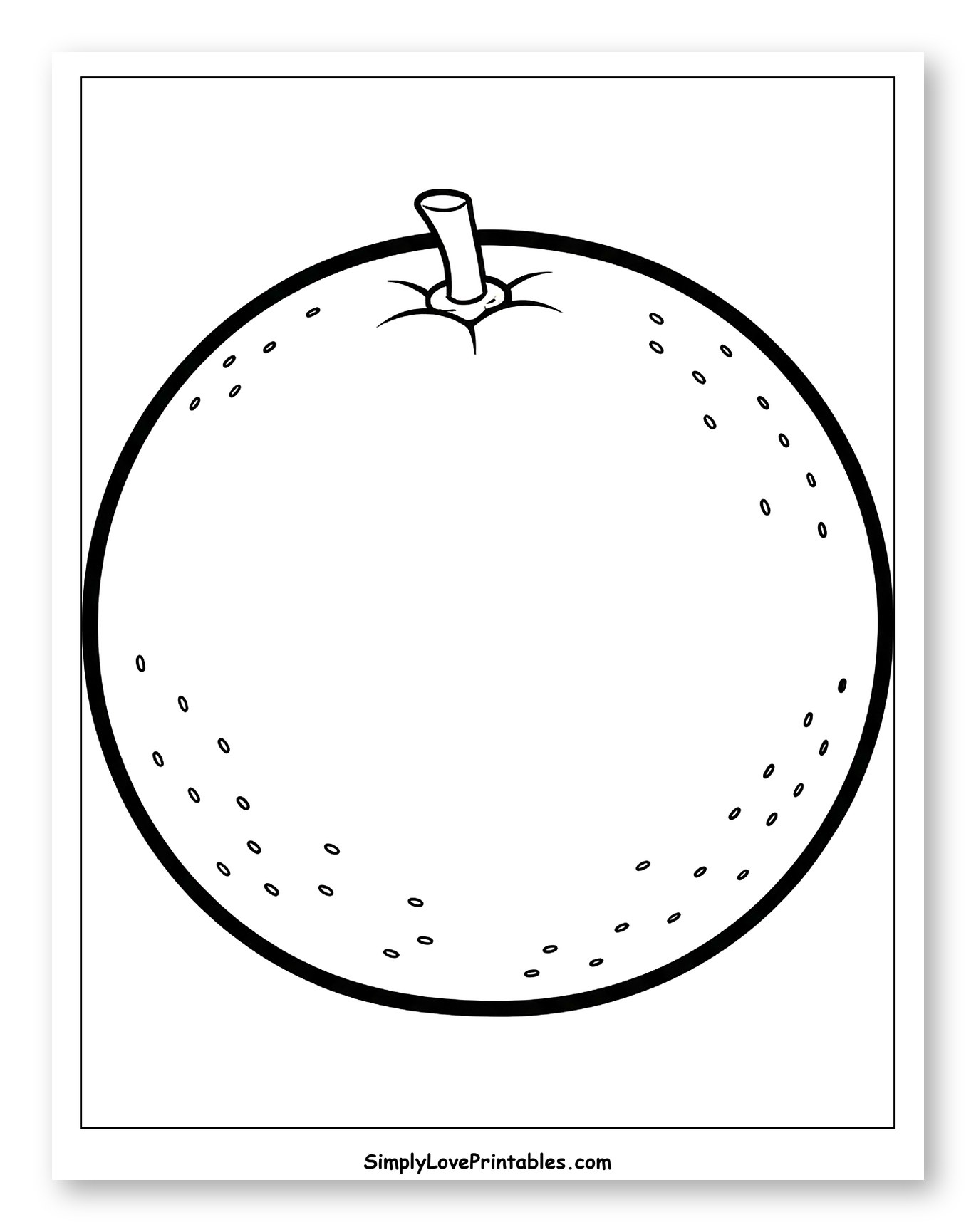 Outline of a Fresh Grapefruit