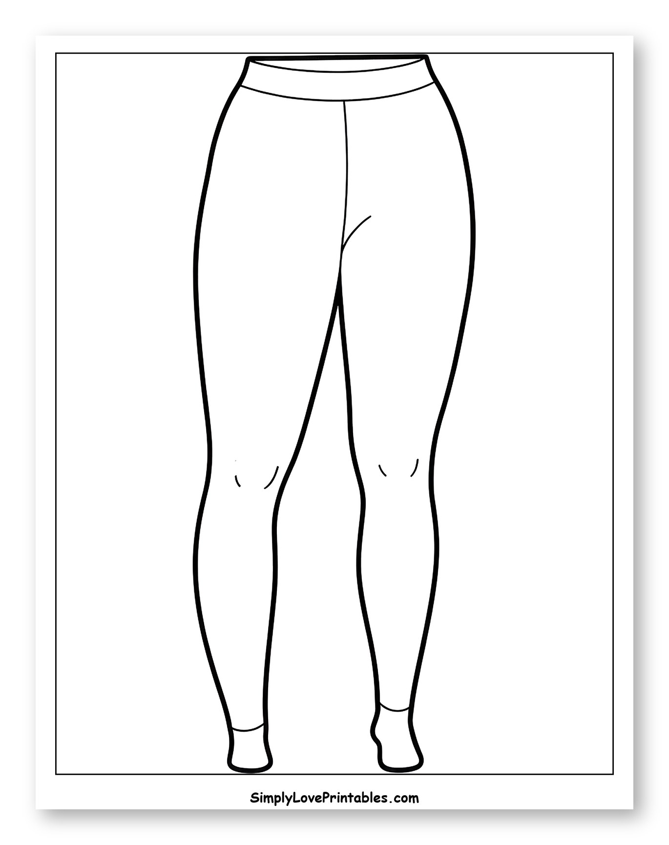Outline of Leggings on Legs