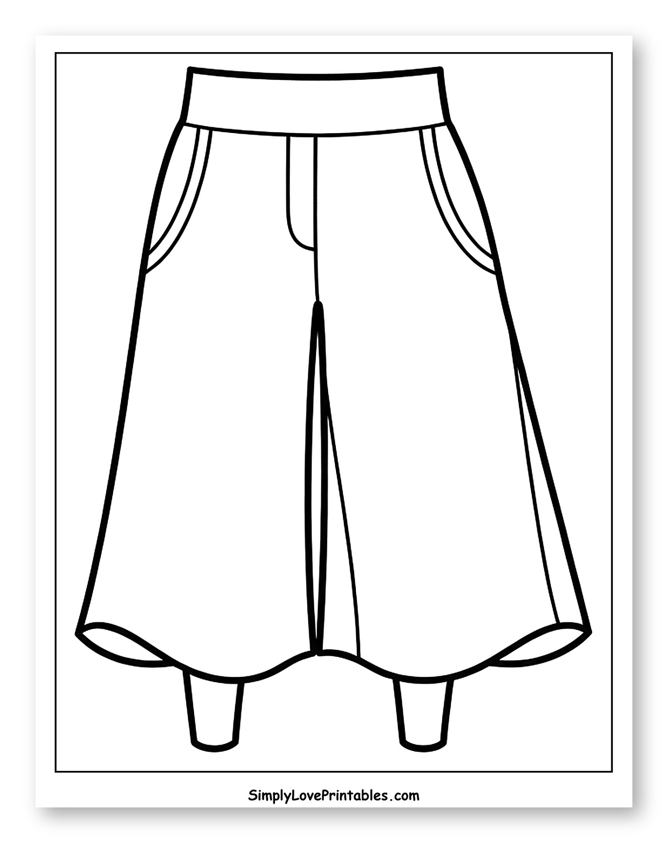 Outline of Wide-Leg Culottes