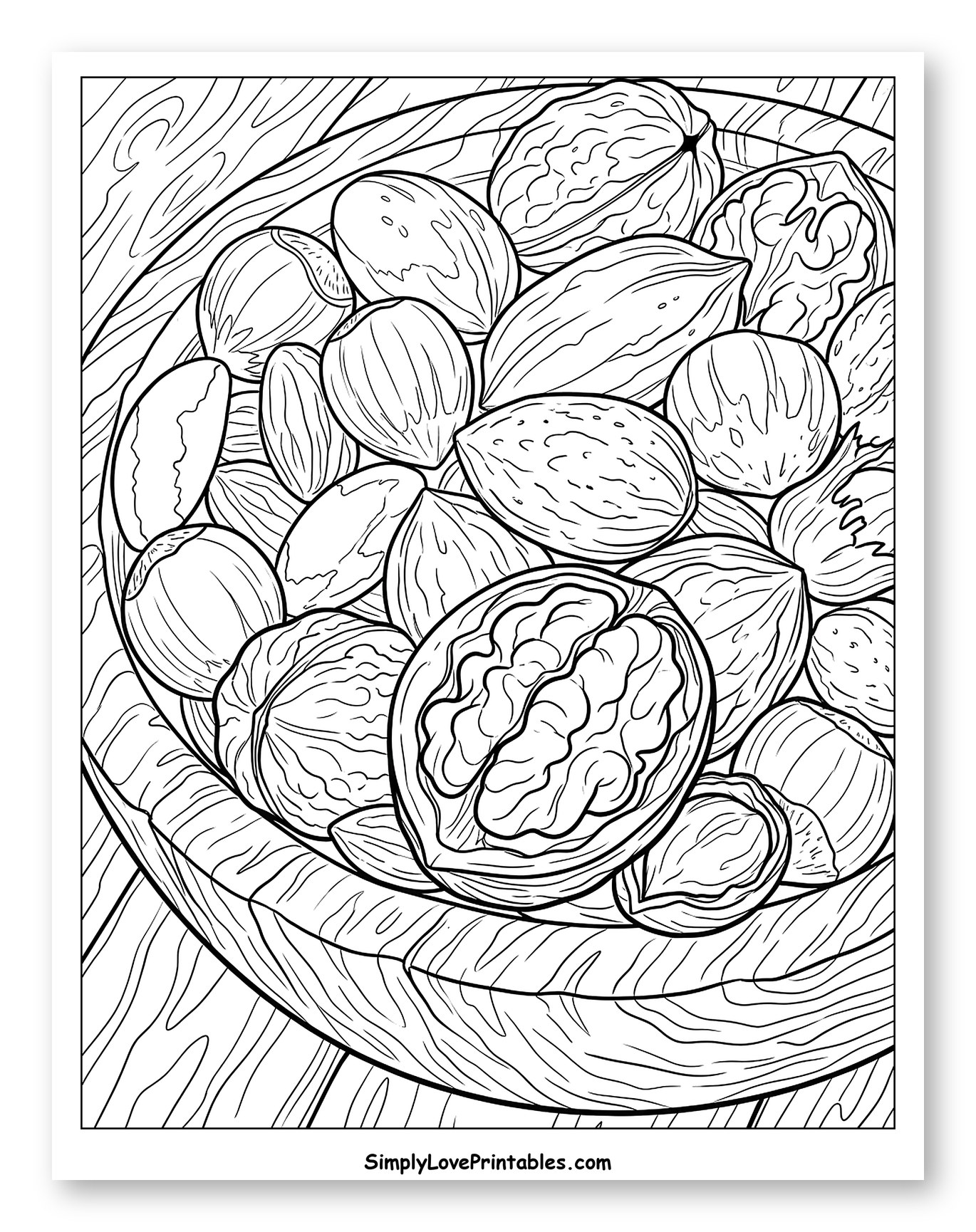 Overflowing Bowl of Assorted Nuts