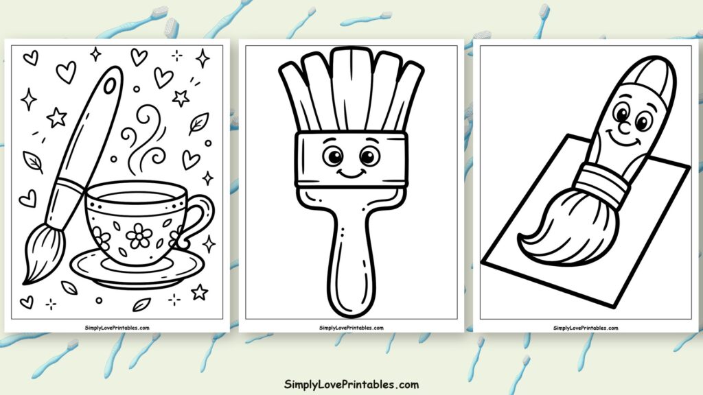 Paintbrush coloring pages featured image