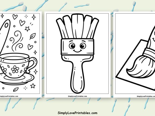Paintbrush coloring pages featured image