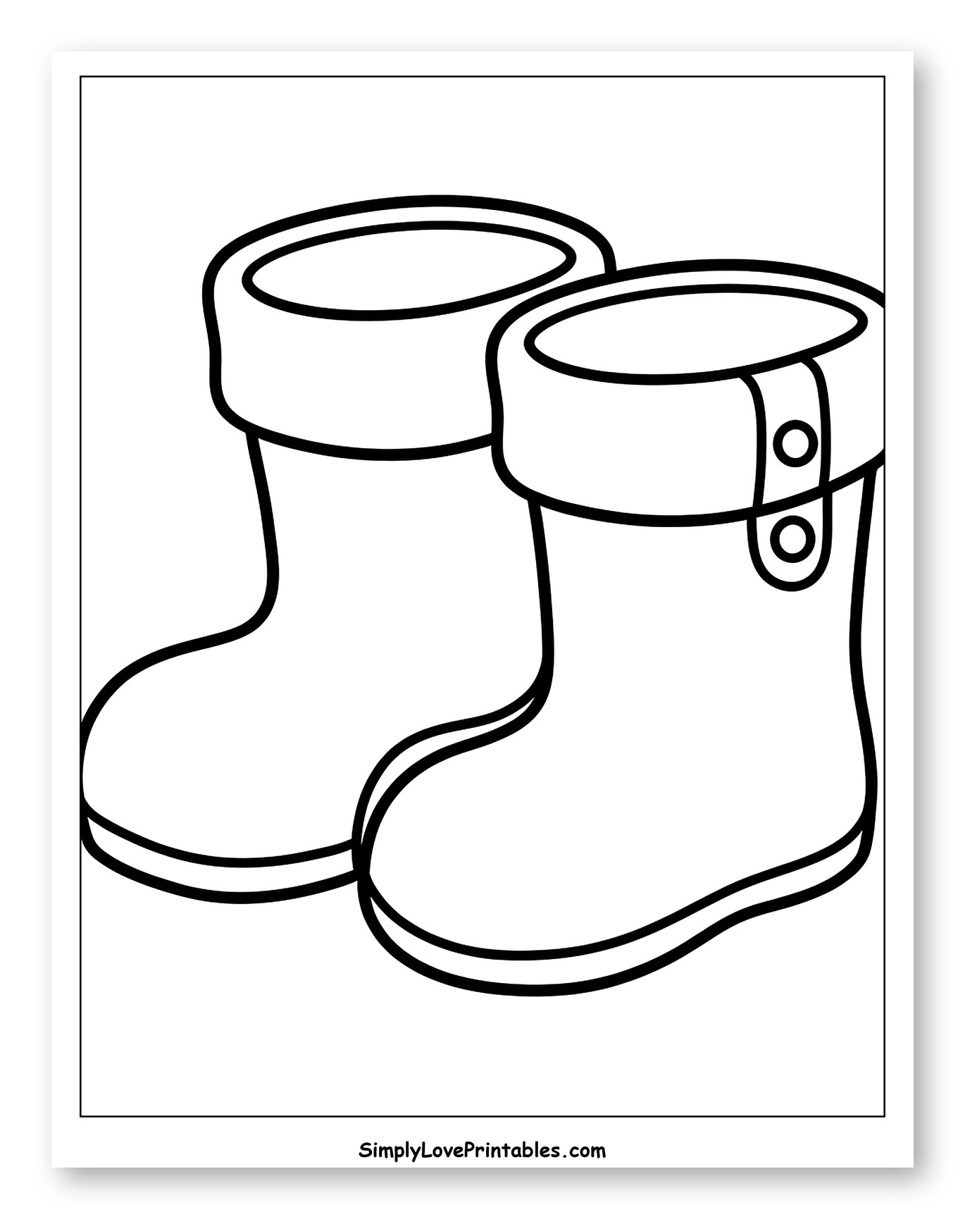 Pair of Cozy Winter Boots with Straps