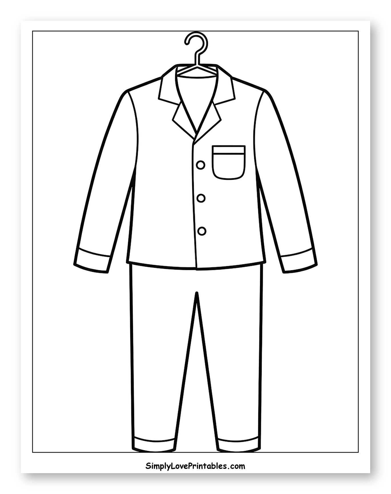 Pajamas on a Hanger