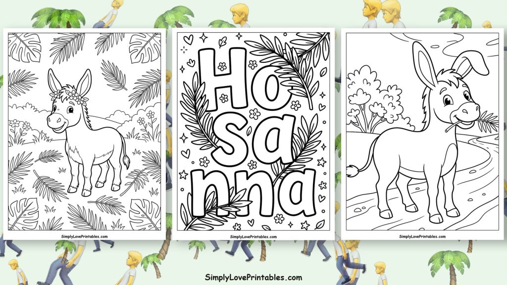 Palm Sunday coloring pages featured image