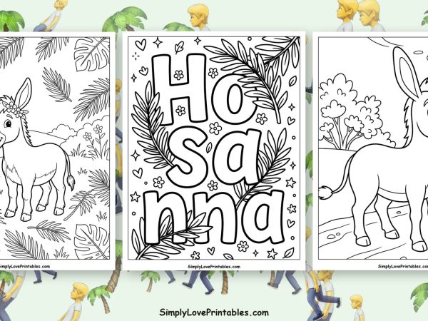 Palm Sunday coloring pages featured image