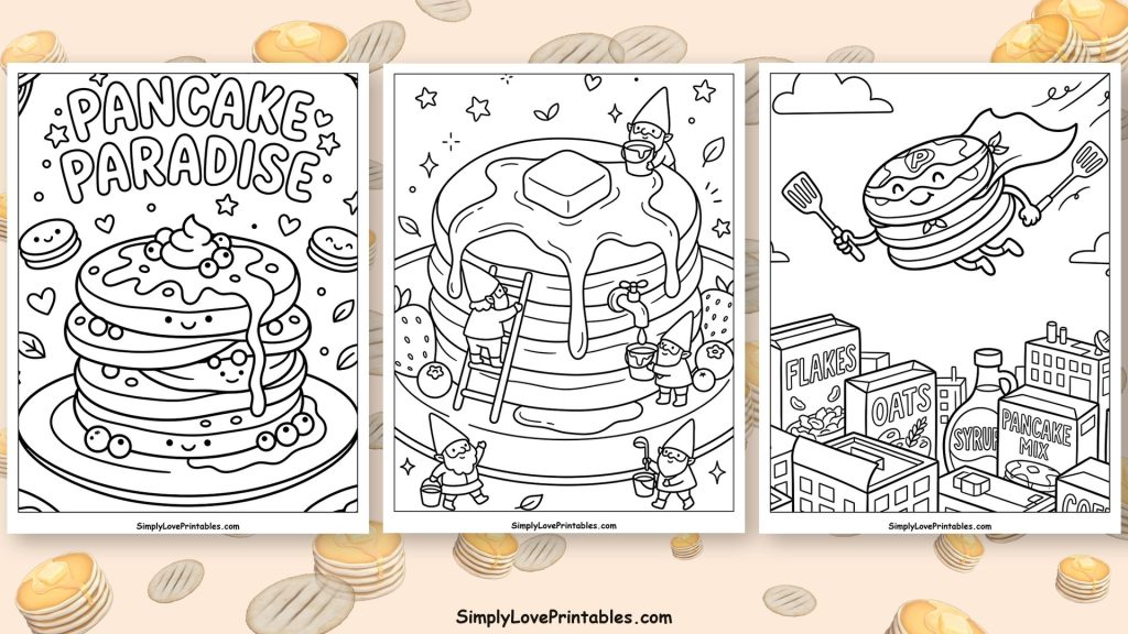 Pancake coloring pages featured image