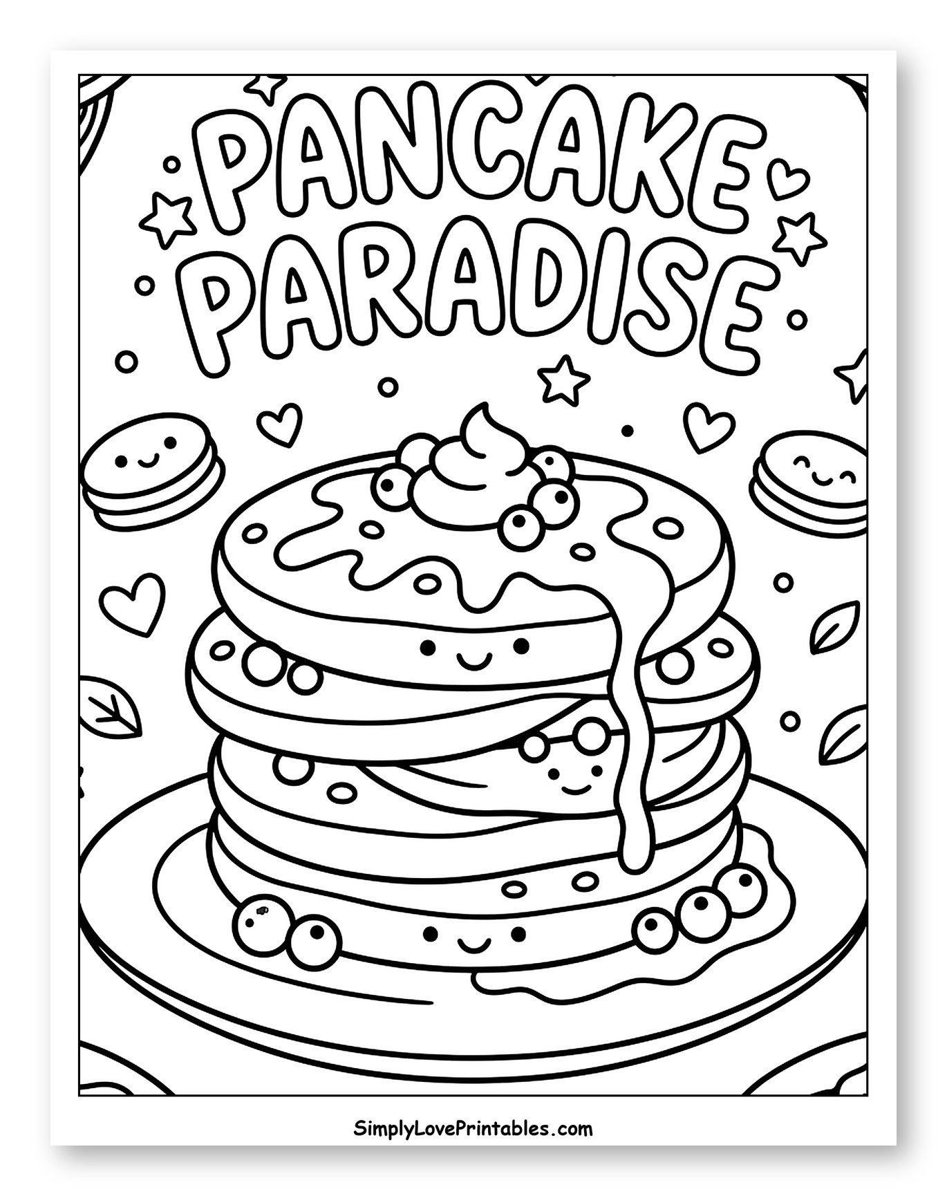 Pancake Paradise with Cute Smiling Pancakes