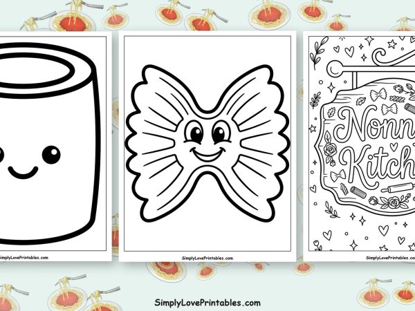 Pasta coloring pages featured image