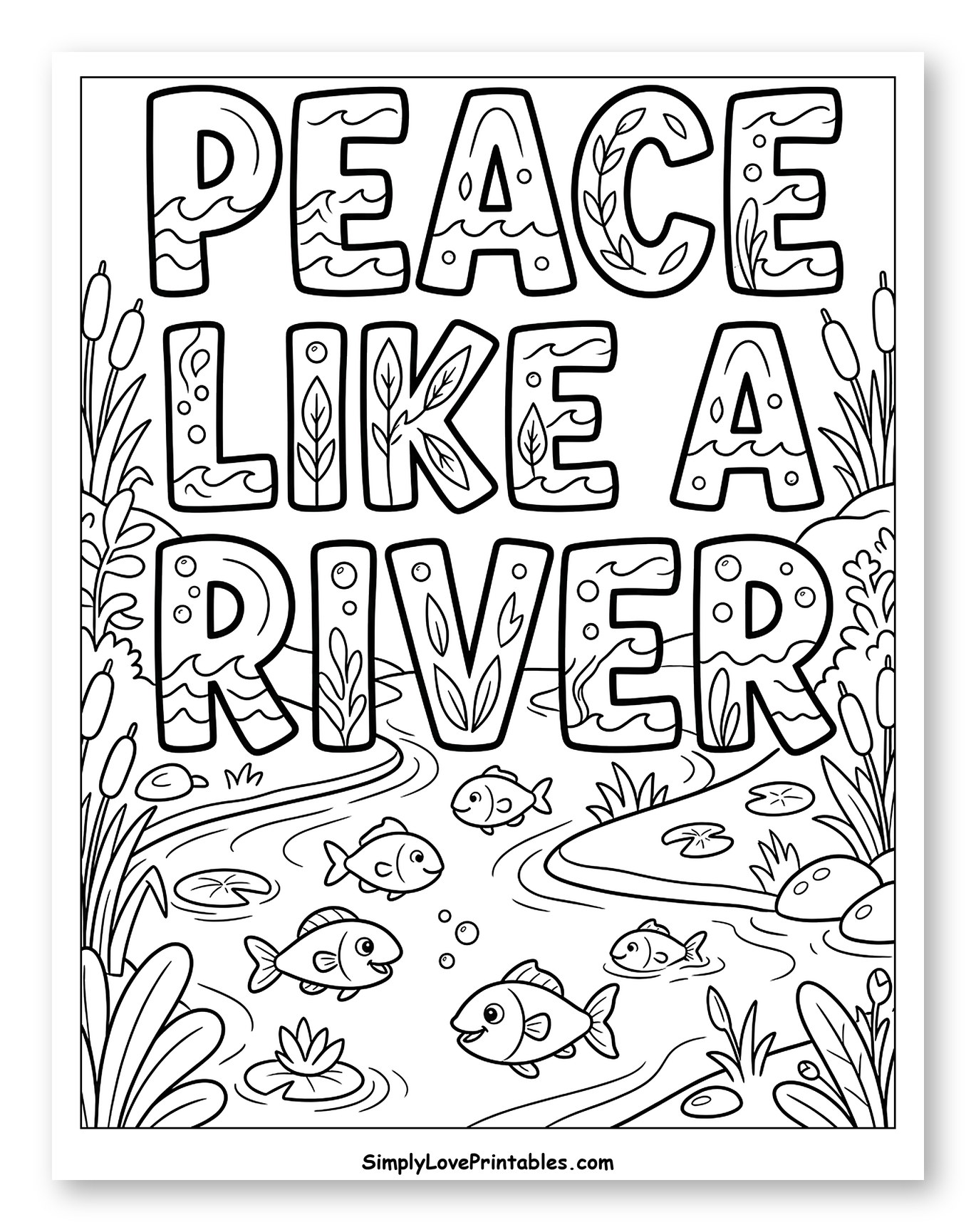 Peace Like A River with Fish and Reeds