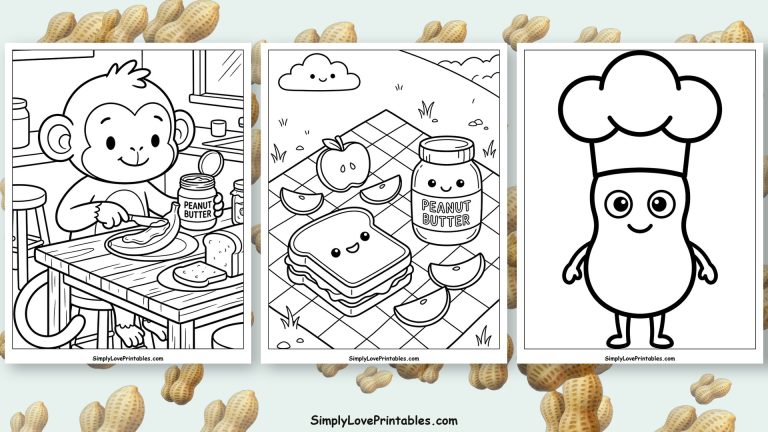 Peanut butter coloring pages featured image
