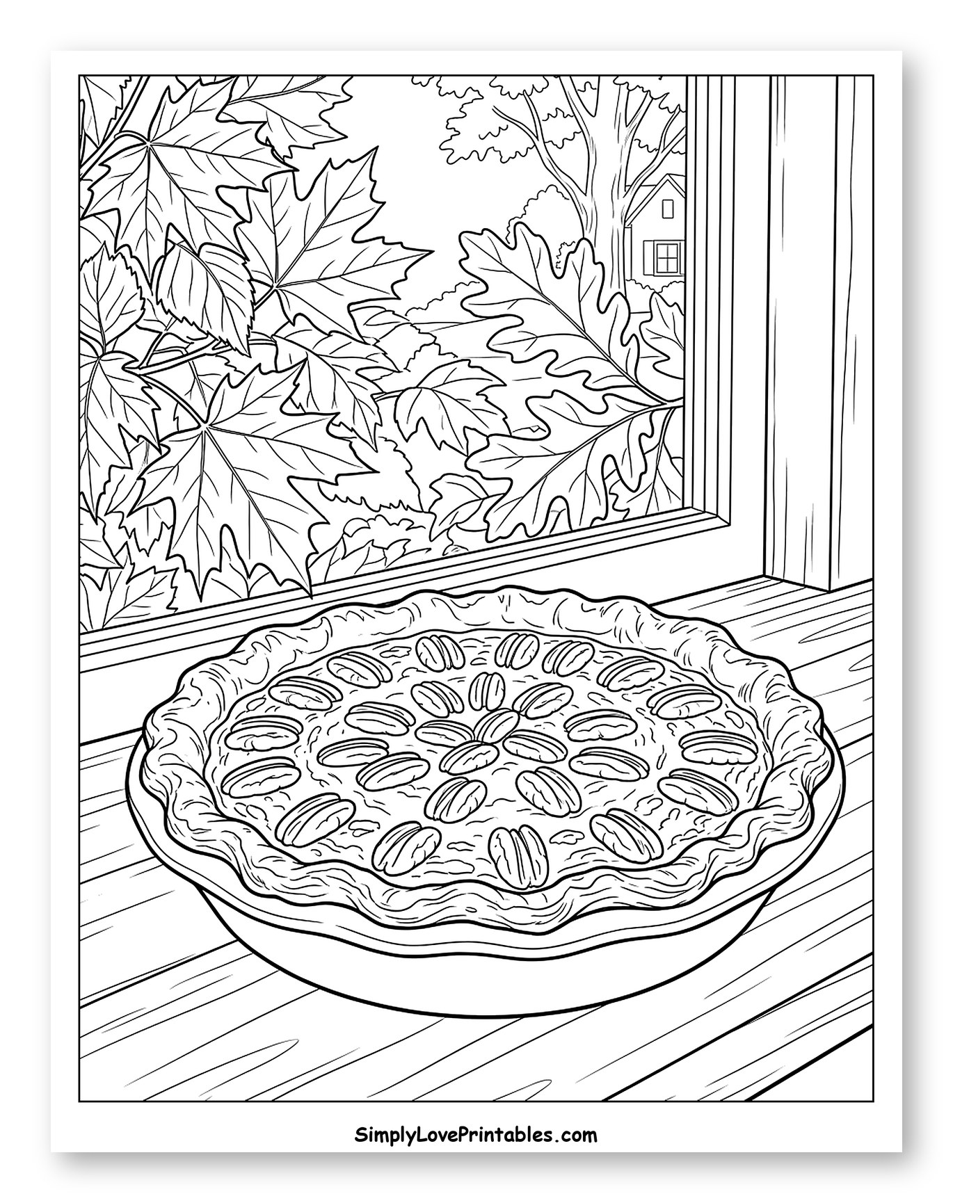 Pecan Pie on an Autumn Windowsill