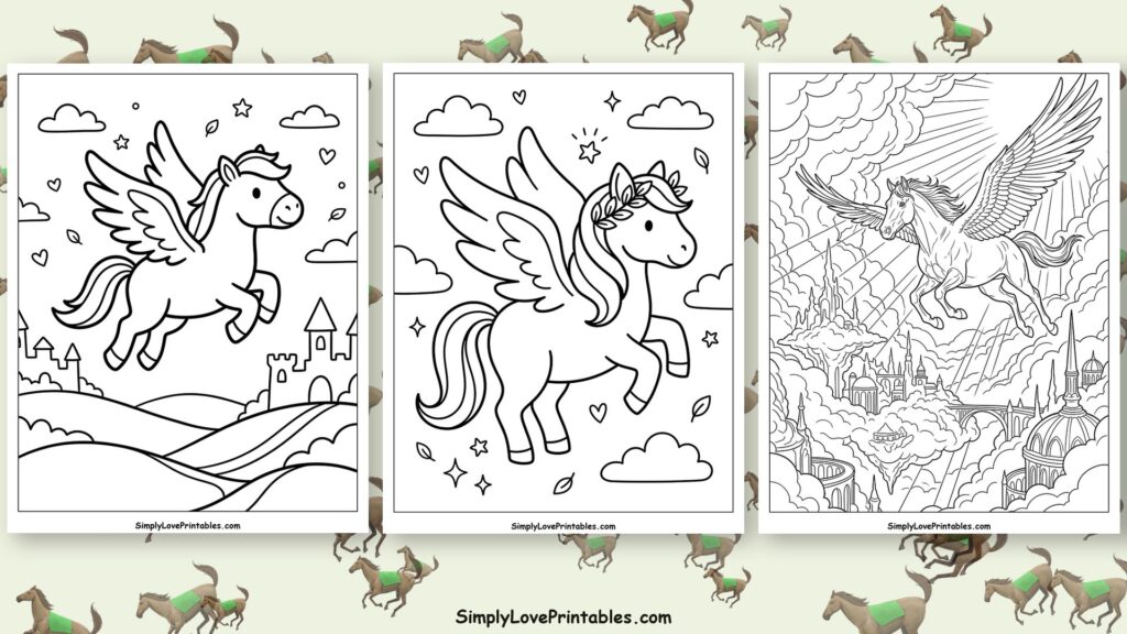 Pegasus coloring pages featured image