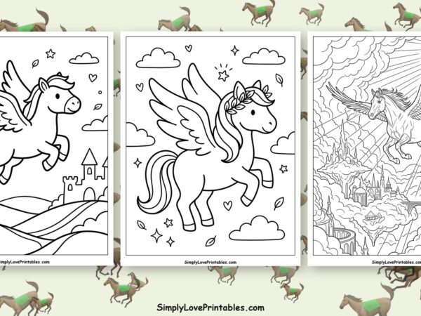 Pegasus coloring pages featured image