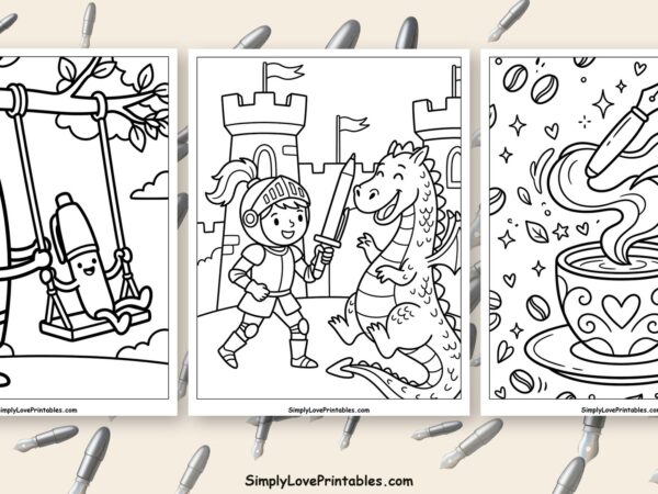 pen coloring pages featured image