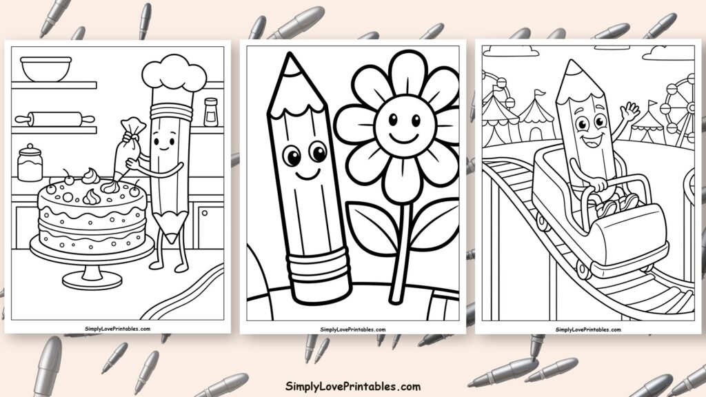 pencil coloring pages featured image