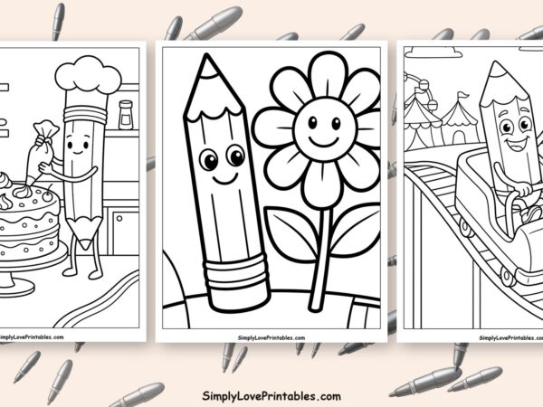 pencil coloring pages featured image