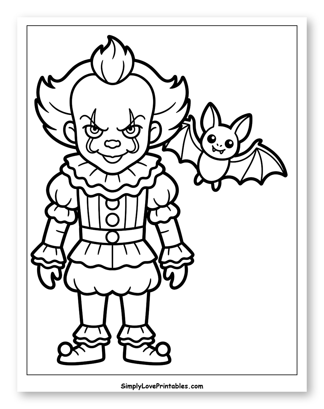 Pennywise Clown and Cute Bat
