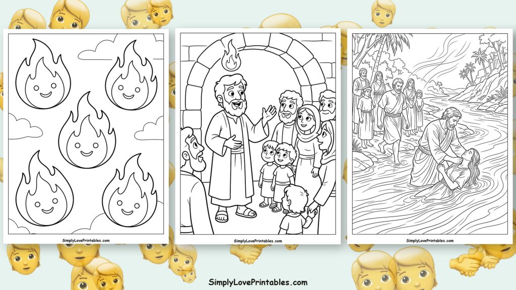 Pentecost coloring pages featured image