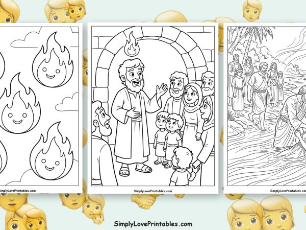 Pentecost coloring pages featured image