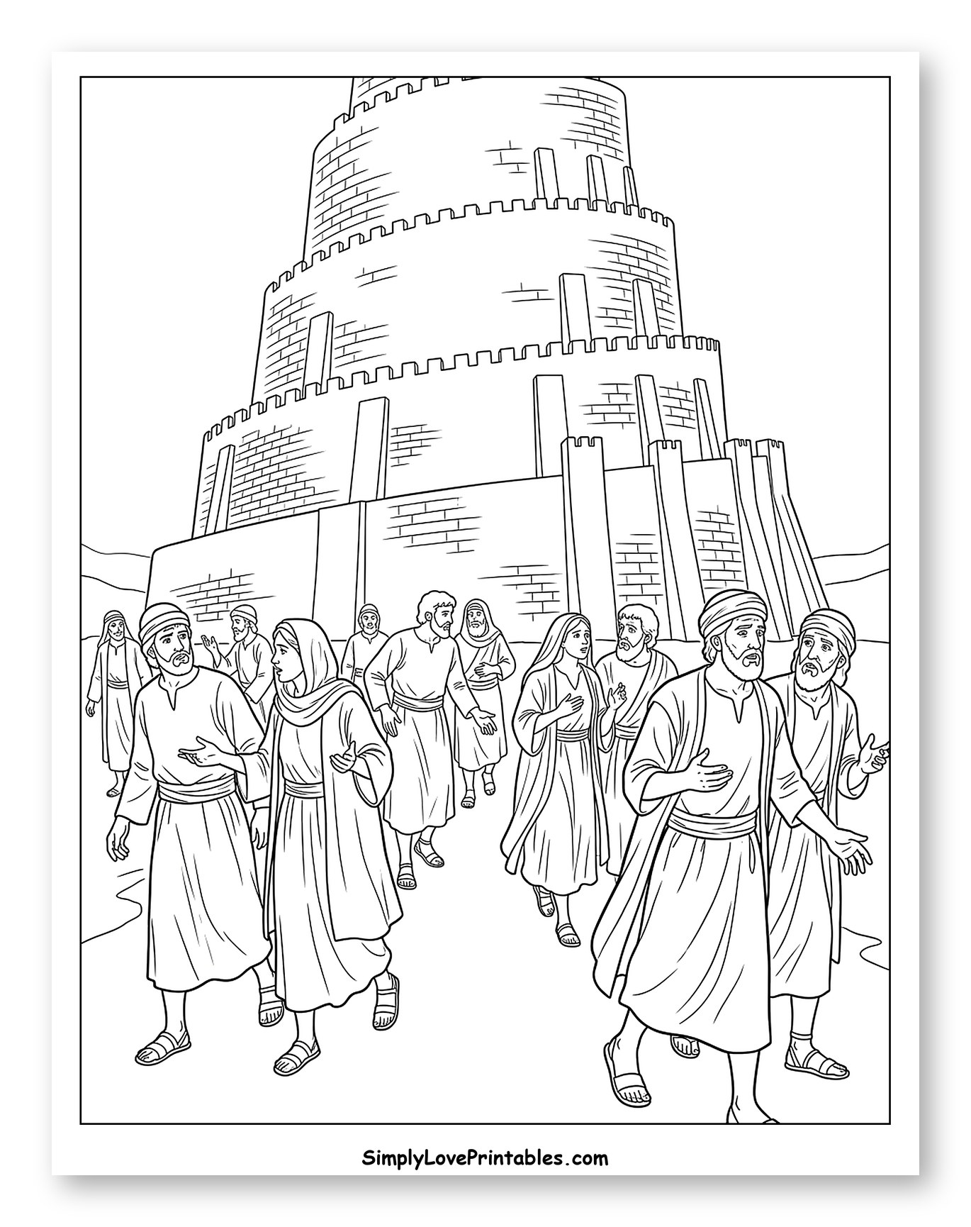 People Confused at the Base of the Tower of Babel