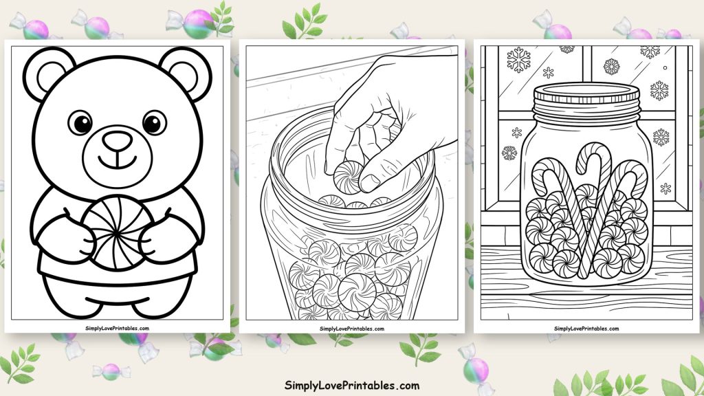 Peppermints coloring pages featured image