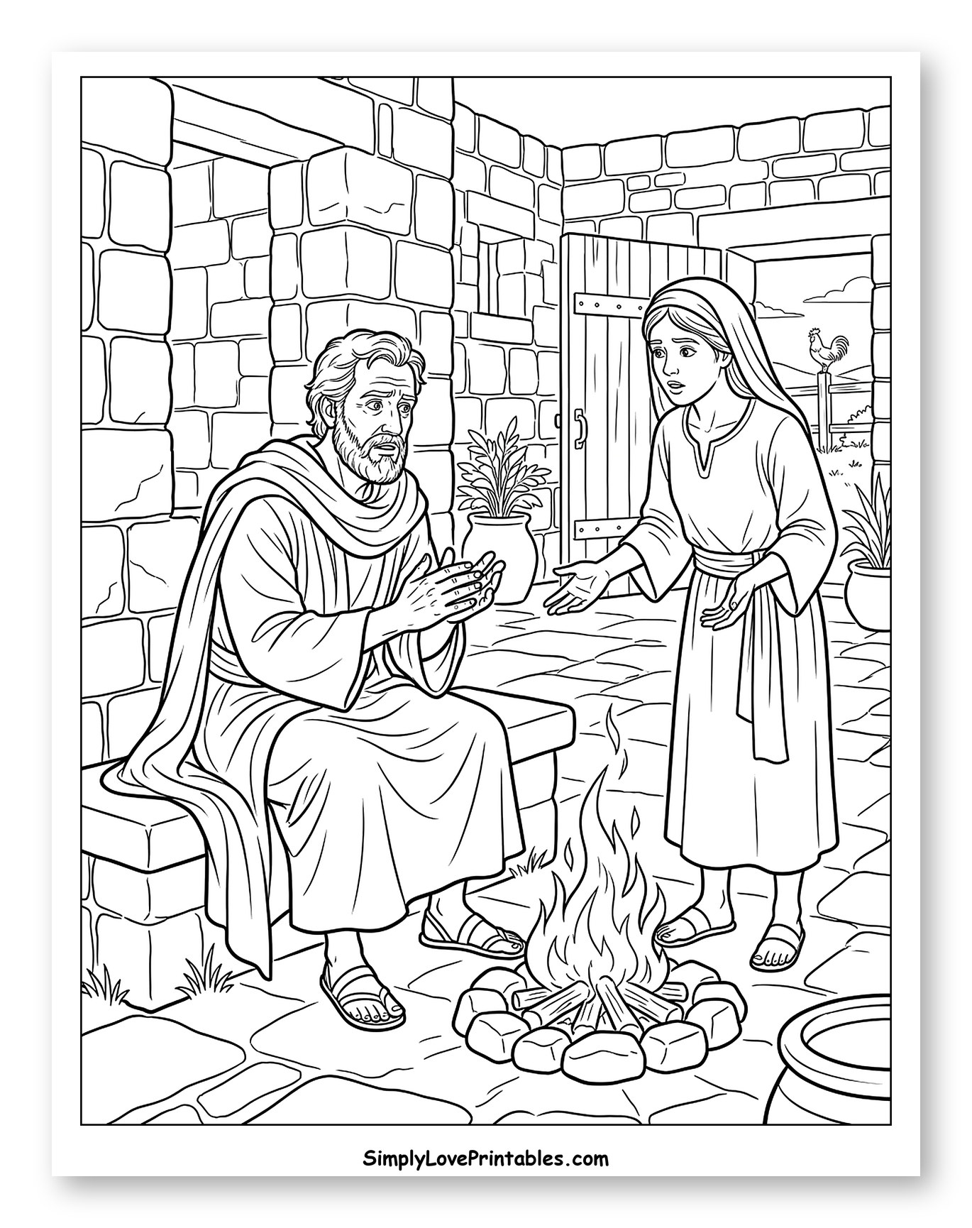 Peter's Denial by the Courtyard Fire