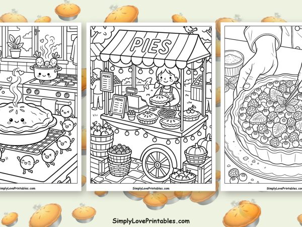 Pie coloring pages featured image