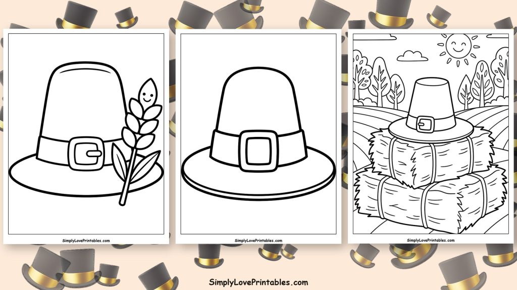 pilgram hat coloring pages featured image