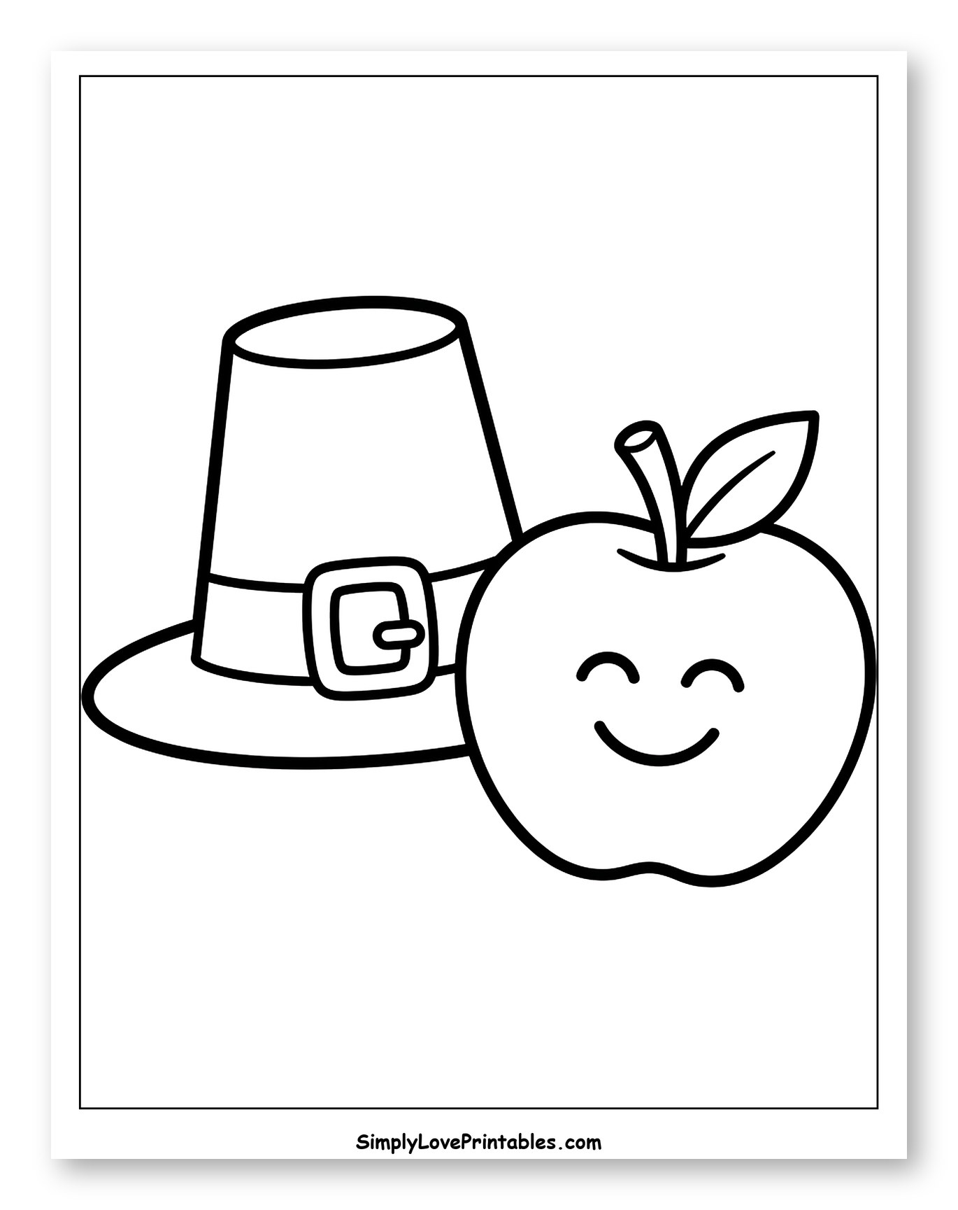 Pilgrim Hat and Happy Apple