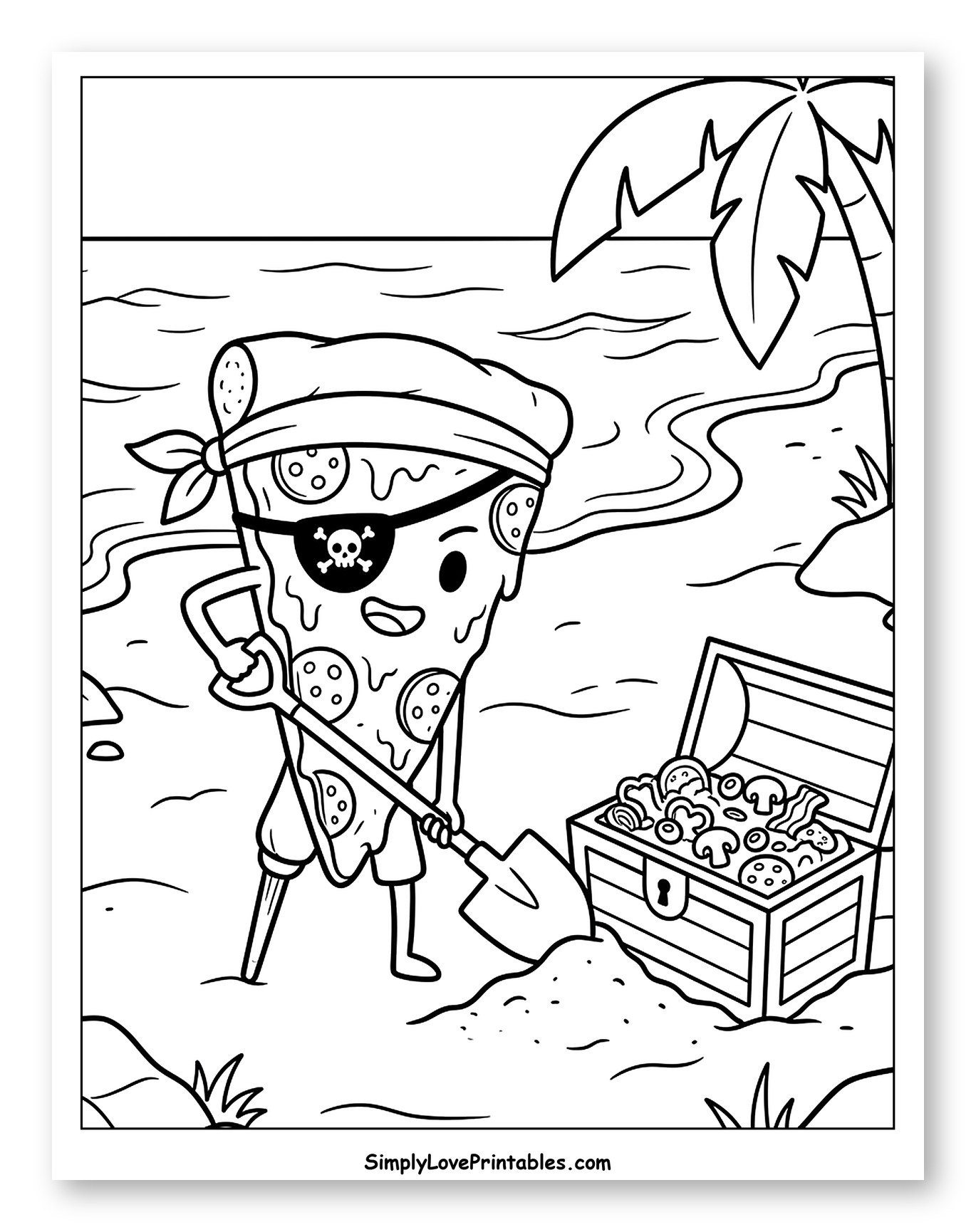 Pirate Pizza Digging Up Topping Treasure
