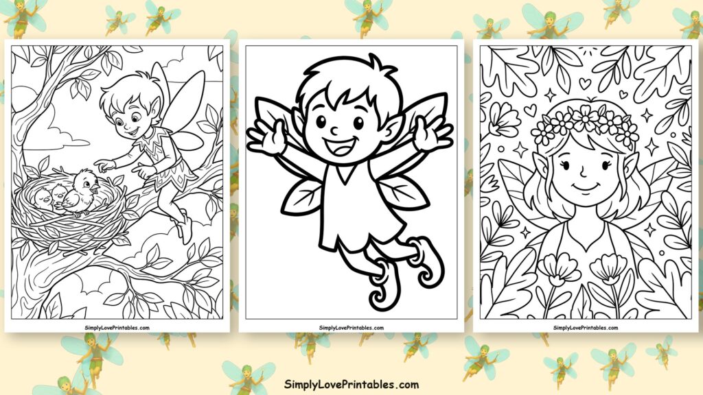 Pixie coloring pages featured image