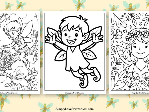 Pixie coloring pages featured image