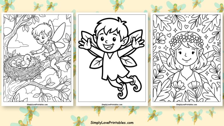 Pixie coloring pages featured image