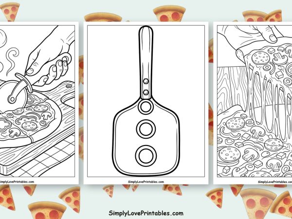 Pizza coloring pages featured image