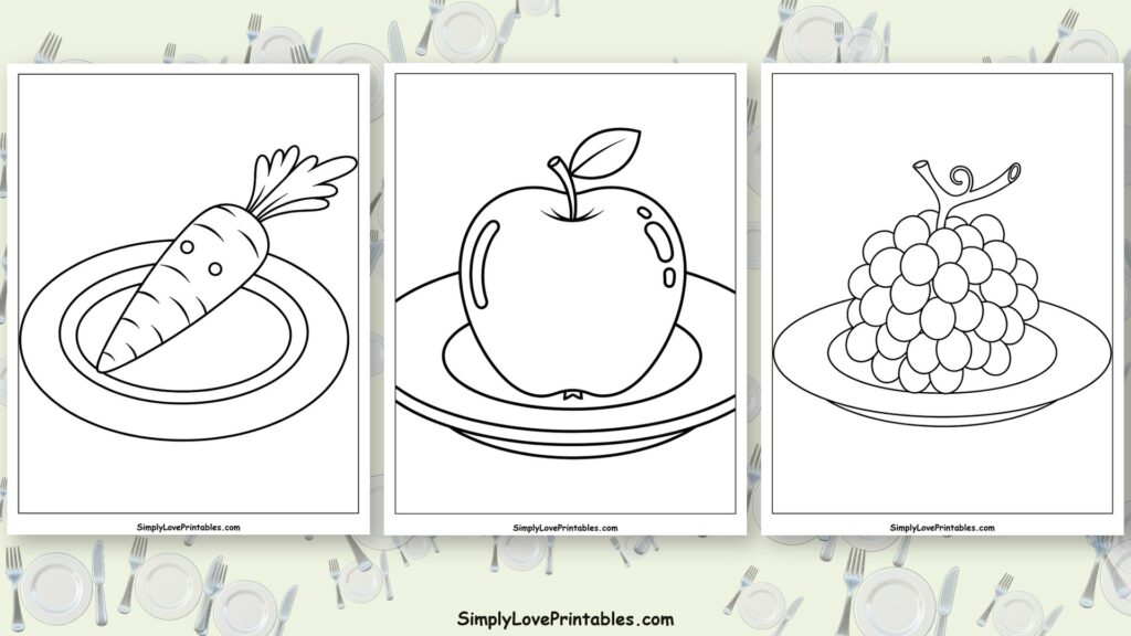 plate coloring pages featured image